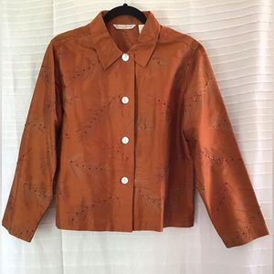 French Laundry Embroidered Silk Jacket